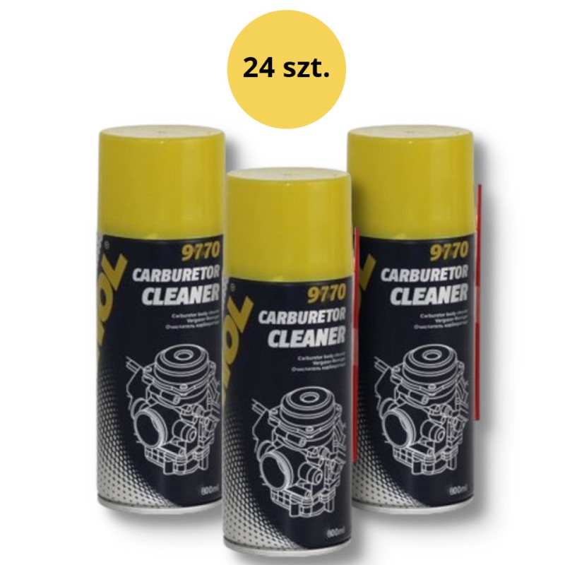 MANNOL CARBURETOR CLEANER SPRAY DO CZYSZCZENIA GAŹNIKA 600 ML (9770) (24) KARTON 24 SZTUKI (PAKIET) (1)