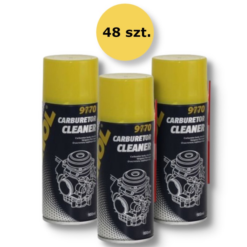 MANNOL CARBURETOR CLEANER SPRAY DO CZYSZCZENIA GAŹNIKA 600 ML (9770) (48) KARTON 48 SZTUK (PAKIET) (1)