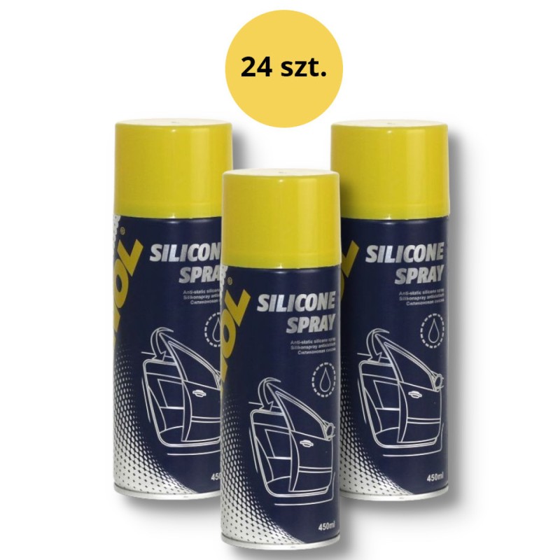 MANNOL SILICONE SPRAY 450ML (9963) (24) KARTON 24 SZTUKI (PAKIET) (1)