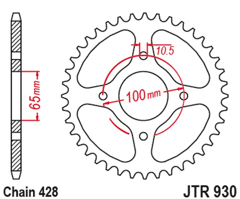 JT ZĘBATKA TYLNA SYM VF 185 '18-'23 (ŁAŃC. 520) (1)