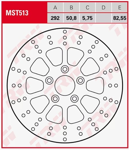 TRW ZF TARCZA HAMULCOWA TYŁ HARLEY DAVIDSON FLH / FLHR / FLHT 1340 ELECTRA, FAT BOY, DYNA, XL / XLH / XLS ROADSTER, SPORTSTER (1)