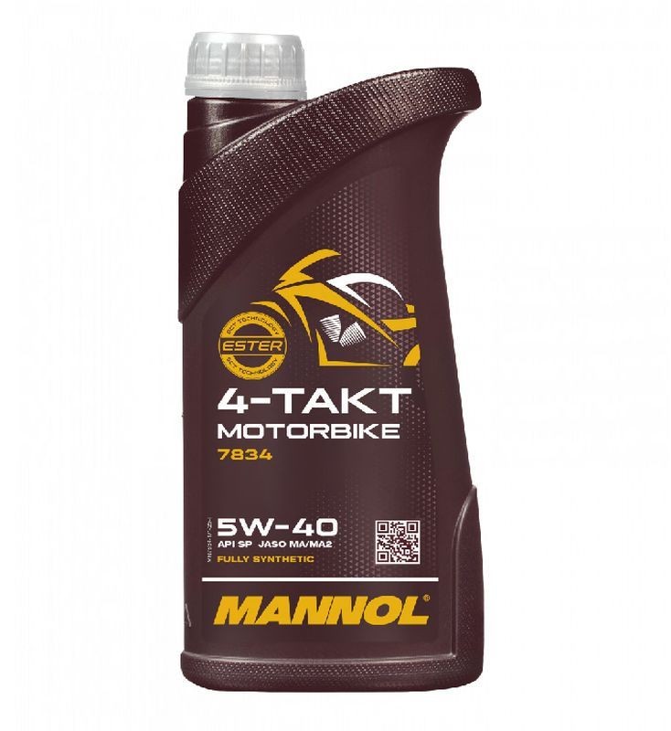 MANNOL OLEJ SILNIKOWY 4T MOTORBIKE 5W40 1L SYNTETYCZNY ESTER TECHNOLOGY (JASO MA/MA2) (7814) (20) (1)