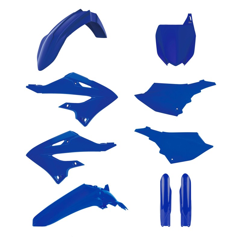 POLISPORT KOMPLET PLASTIKÓW (FULL KIT) YAMAHA YZ 125/250 '22-'26 W ZESTAWIE TABLICA PRZEDNIA (8666000007) I OSŁONY AMORTYZARORÓW (8352000002) KOLOR NIEBIESKI OEM