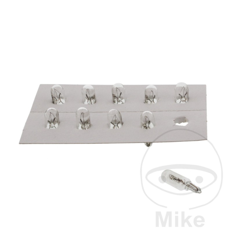 Żarówka JMP 7050197 – 12V, 1.7W, trzonek W2.1x6.5D (T5), biała, standardowa charakterystyka świecenia, całoszklana. Idealna do liczników i kontrolek. Wysoka jakość wykonania i odporność na wibracje.
