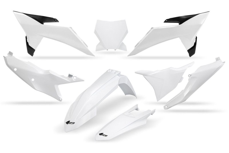 UFO KOMPLET PLASTIKÓW KTM SX 125 / 150 / 250 / 300 '25, SXF (SX-F) 250 / 350 / 450 '25 KOLOR BIAŁY (1)