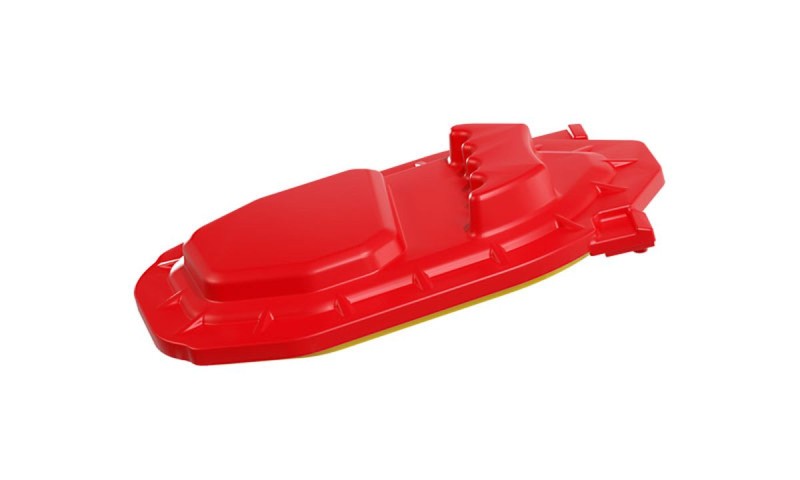 RACETECH (RTECH) POKRYWA FILTRA POWIETRZA (DO MYCIA MOTOCYKLA) KAWASAKI KXF 250 / KX-X 250 '25 KOLOR CZERWONY ŻÓŁTY (1)