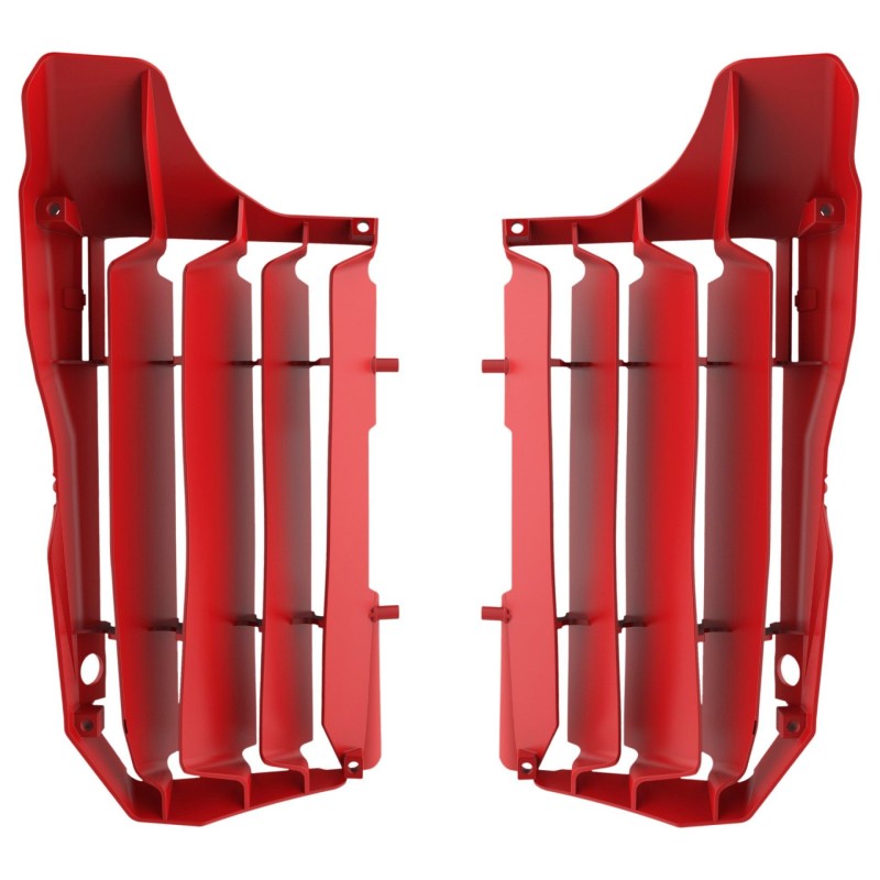 POLISPORT OSŁONY CHŁODNICY (KRATKI-KOMPLET ) HONDA CRF 250F '20-'21 KOLOR CZERWONY