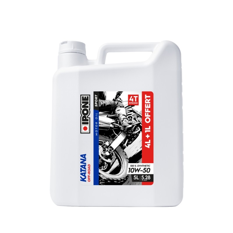 IPONE KATANA OFF ROAD 10W50 OLEJ SILNIKOWY 100% SYNTETYK 5L (ESTER, MA2) - PROMOCJA 4+1 (AKC) (4)ZASTĘPUJE 800017