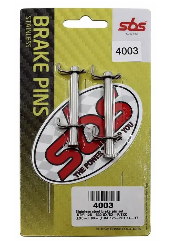 SBS WIESZAKI (TRZPIENIE) KLOCKÓW HAMULCOWYCH PRZÓD / TYŁ KTM / HUSQVARNA - ZESTAW 2 SZTUKI (1)