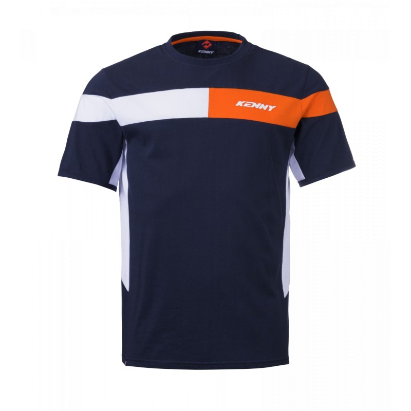 KENNY RACING KOSZULKA T-SHIRT MODEL RACING KOLOR NIEBIESKI/POMARAŃCZOWY/BIAŁY ROZMIAR M (1)