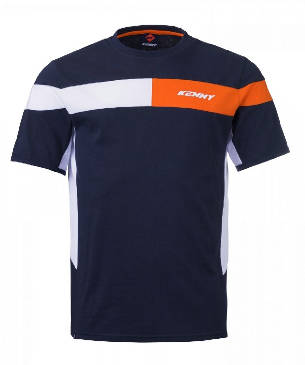 KENNY RACING KOSZULKA T-SHIRT MODEL RACING KOLOR NIEBIESKI/POMARAŃCZOWY/BIAŁY ROZMIAR S (1)
