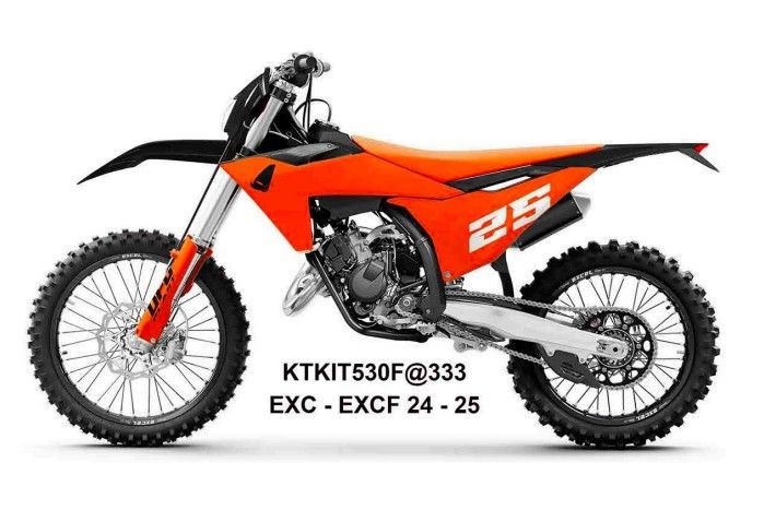UFO KOMPLET PLASTIKÓW (FULL KIT) Z OSŁONAMI TELESKOPÓW (AMORTYZATORÓW) KTM EXC 150 / 250 / 300 TBI 24-25, EXC-F 250 / 350 / 450 / 500 24-25 KOLOR CZARNY / POMARAŃCZOWY (1)