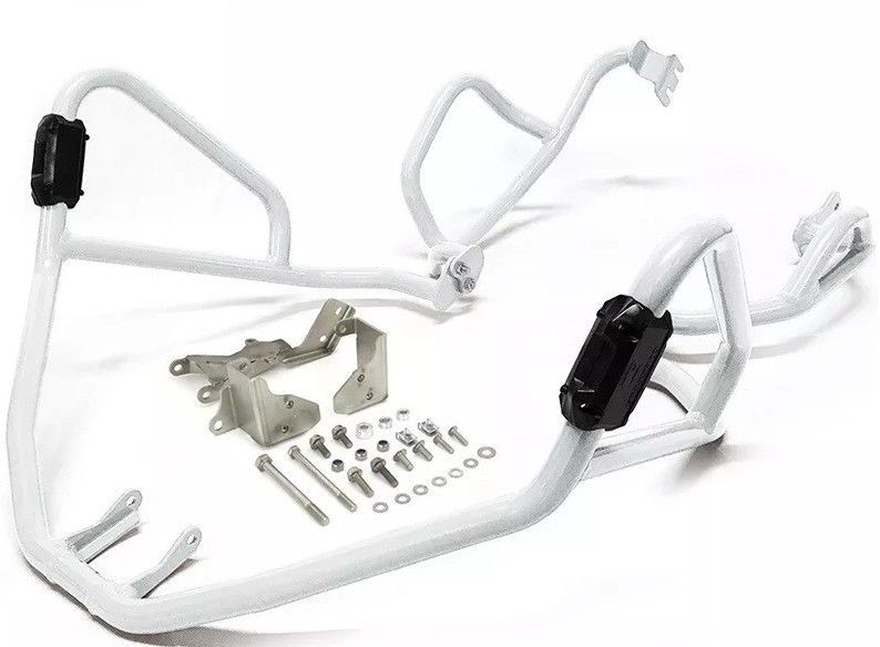 CROSSPRO PROMOCJA GMOLE ALUMINIOWE OSŁONY SILNIKA I CHŁODNIC HONDA CRF 1000 AFRICA TWIN '16-'19, AFRICA TWIN ADVENTURE SPORT '18-'19 KOLOR BIAŁY (1)