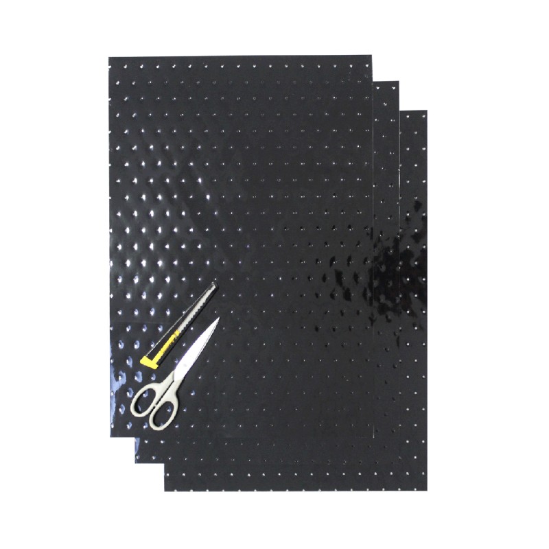 BLACKBIRD KOMPLET NAKLEJEK (OKLEIN) (FOLIA CRYSTALL 0,4 MM) (PERFOROWANA) 3 X ARKUSZ 47X33CM, KOLOR CZARNY (1)