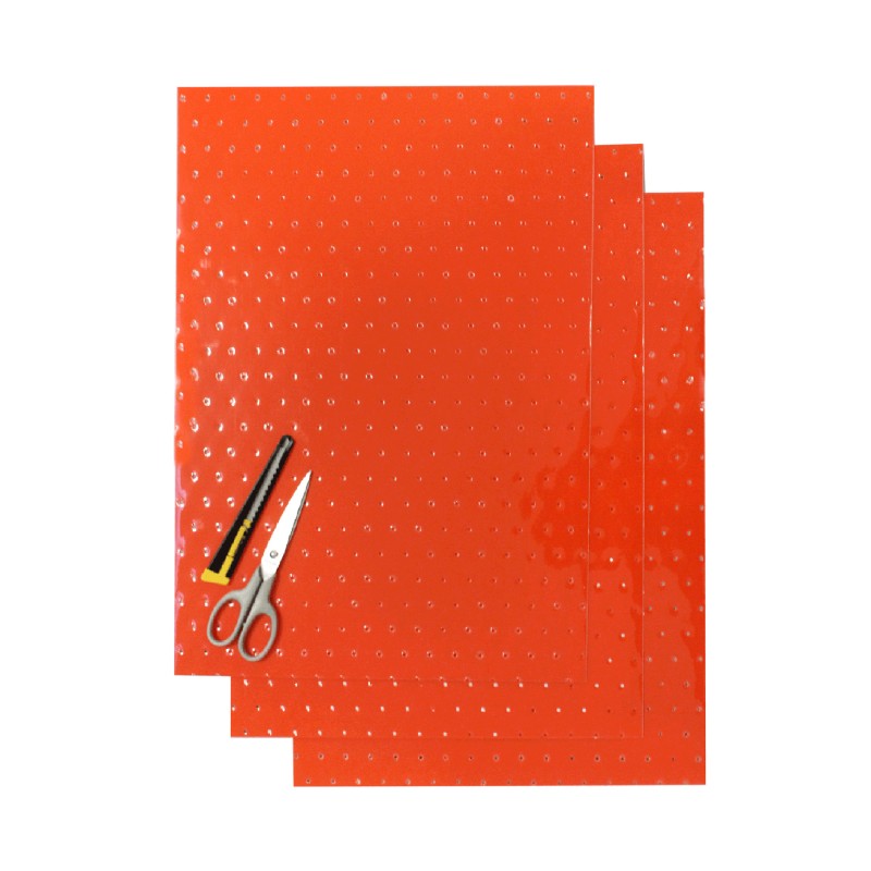 BLACKBIRD KOMPLET NAKLEJEK (OKLEIN) (FOLIA CRYSTALL 0,4 MM) (PERFOROWANA) 3 X ARKUSZ 47X33CM, KOLOR POMARAŃCZOWY (1)