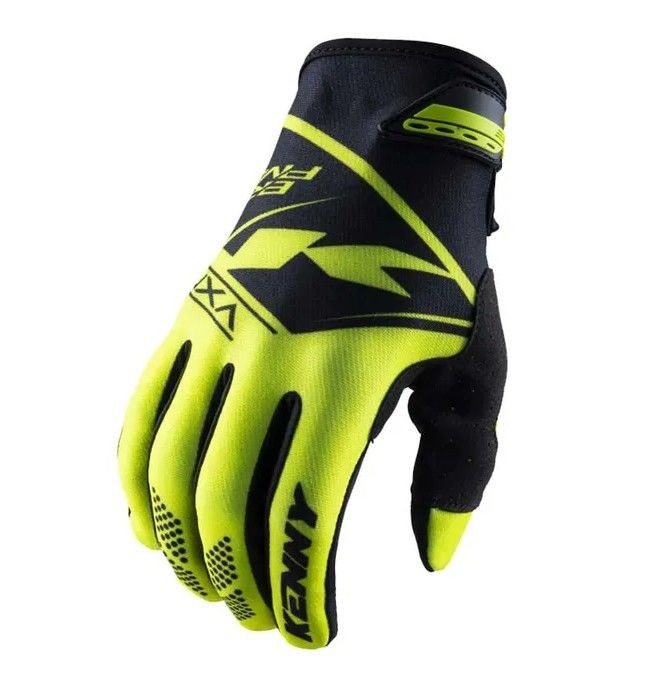 KENNY RACING RĘKAWICE CROSS/ENDURO MODEL BRAVE NEON YELLOW KOLOR ŻÓŁTY FLUO/CZARNY ROZMIAR XXL (1)