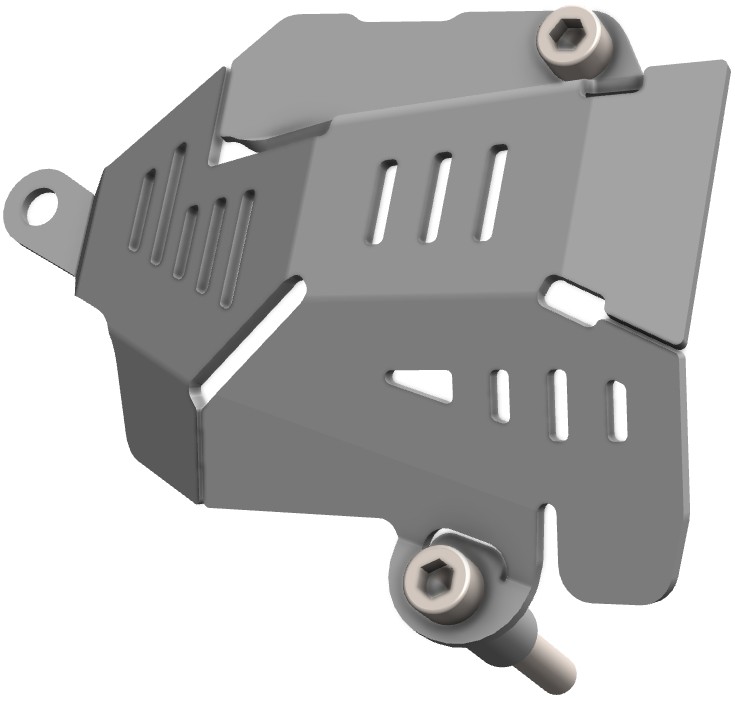 CROSSPRO WYPRZEDAŻ STALOWA OSŁONA POMPY WODY YAMAHA XTZ 690 TENERE 700 '20- '25 - KOLOR SREBRNY (1)