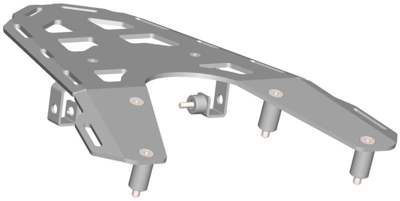 CROSSPRO TYLNY BAGAŻNIK GASGAS ES 700 '22-'24, SM 700 '22-'24, KTM 690 ENDURO R , SMC R '20-'25 KOLOR CZARNY (1)
