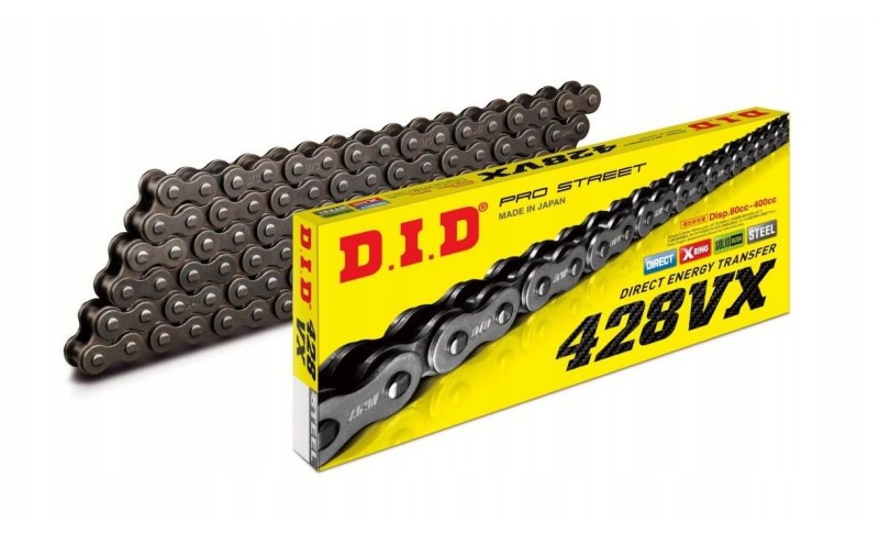 DID ŁAŃCUCH NAPĘDOWY 428VX-148 (148 OGNIW) X-RING (OTWARTY + ZAKUWKA) (1)