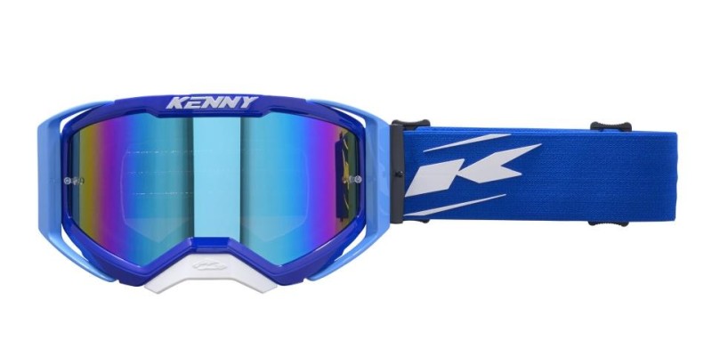 KENNY RACING GOGLE PERFORMANCE EVO 2 WHITE BLUE MIRROR-LUSTRO KOLOR BIAŁY/NIEBIESKI (1)
