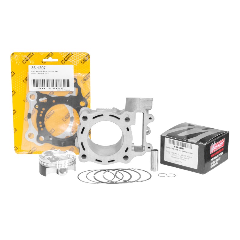 VERTEX PROMOCJA CYLINDER KOMPLETNY HONDA CRF 150 R , CRF 150 '07-'25 STD NICASYL (ŚR.66MM= NOMINALNY) , TŁOK WOSSNER 8662DB , TOP-END PROX 36.1207 (1)