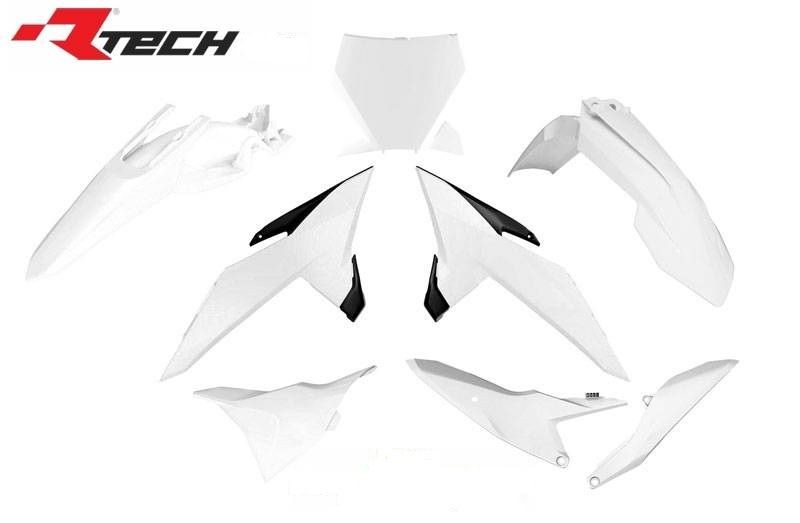 RACETECH (RTECH) KOMPLET PLASTIKÓW KTM SX 85 '25 KOLOR BIAŁY / CZARNY (1)
