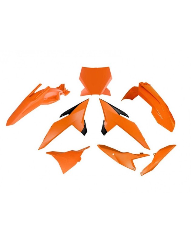 RACETECH (RTECH) KOMPLET PLASTIKÓW KTM SX 85 '25 KOLOR OEM CZARNY / POMARAŃCZOWY (1)