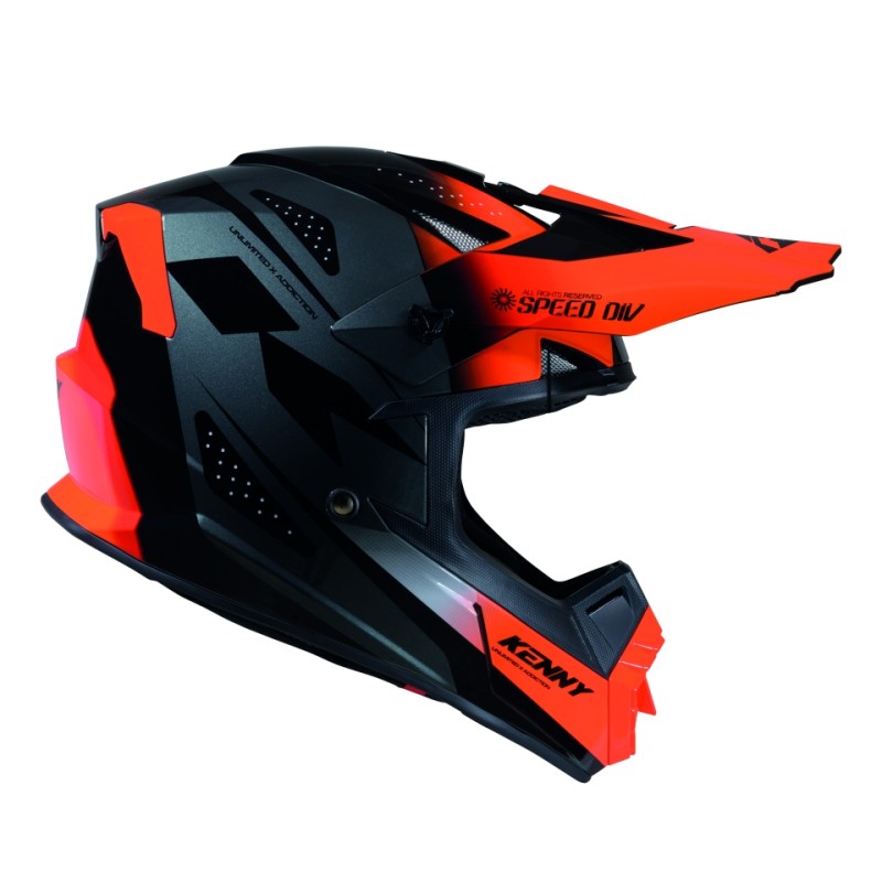 KENNY RACING KASK CROSS/ENDURO TRACK GRAPHIC SPEED NEON ORANGE KOLOR POMARAŃCZOWY/CZARNY ROZMIAR XS (1)