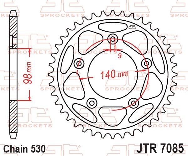 JT ZĘBATKA TYLNA 4777 48 HARLEY DAVIDSON RA 1250 PAN AMERICA / S / ST 21-25 (JTR7085,48) (ŁAŃC. 530) (1)