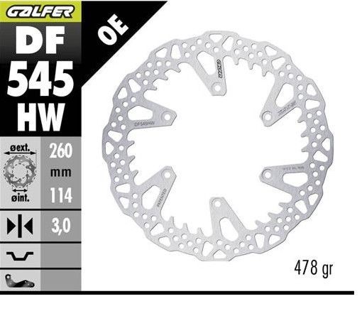 GALFER TARCZA HAMULCOWA PRZÓD DUCATI DESMO 450MX '24-'26 (260X114X3MM) SHARK ENDURO MX (1)
