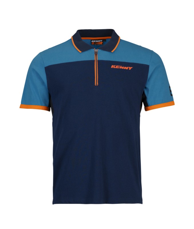 KENNY RACING KOSZULKA POLO MODEL PADDOCK HOMME KOLOR NIEBIESKI/POMARAŃCZOWY ROZMIAR XXL (1)