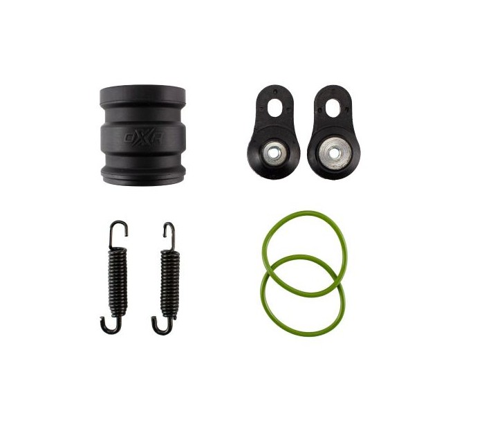 OXA FACTORY 2025/08 ZESTAW MONTAŻOWY, MOCOWANIE, SPRĘŻYNY, ZŁĄCZKA WYDECHU (DYFUZORA) SHERCO SE / SE-R 250 300 250 (GUMA 28/30MM) (0040002-810) (1)