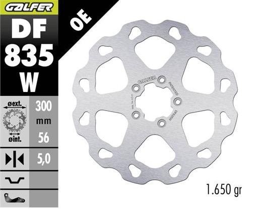 GALFER TARCZA HAMULCOWA PRZÓD HARLEY-DAVIDSON (300X56X5) (W FIXED) (1)