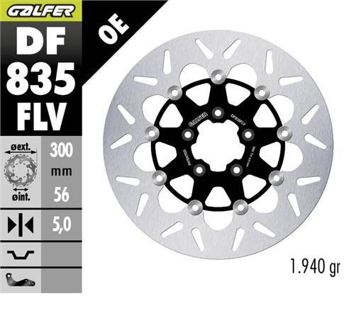 GALFER TARCZA HAMULCOWA PRZÓD HARLEY-DAVIDSON (300X56X5) PŁYWAJĄCA (ROUND FLOATING) (1)