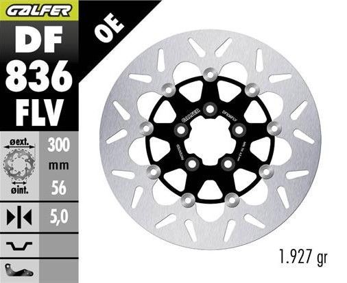 GALFER TARCZA HAMULCOWA TYŁ HARLEY-DAVIDSON (300X56X5) PŁYWAJĄCA (1)