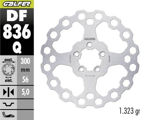 GALFER TARCZA HAMULCOWA TYŁ HARLEY-DAVIDSON (300X56X5) (QUBIQ) (1)
