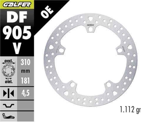 GALFER TARCZA HAMULCOWA PRZÓD BMW R 1300GS ADVENTURE '23-'25 (ROUND DISC) (310X181X4.5MM) (1)