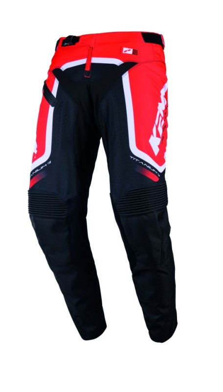 KENNY RACING SPODNIE CROSS/ENDURO TITANIUM RED KOLOR CZERWONY ROZMIAR XL (36) (1)