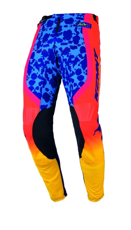 KENNY RACING SPODNIE CROSS/ENDURO PERFORMANCE KID/JUNIOR/DZECIĘCE SOCAL KOLOR POMARAŃCZOWY/NIEBIESKI ROZMIAR 22 (6 LAT) (1)