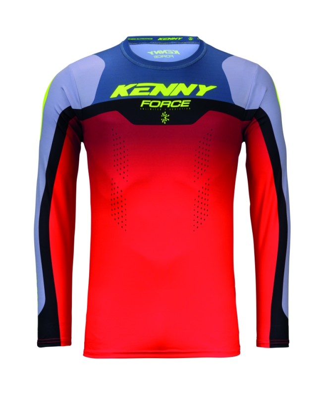 KENNY RACING KOSZULKA CROSS/ENDURO FORCE BEACH GREY/RED KOLOR CZERWONY/SZARY ROZMIAR XL (1)