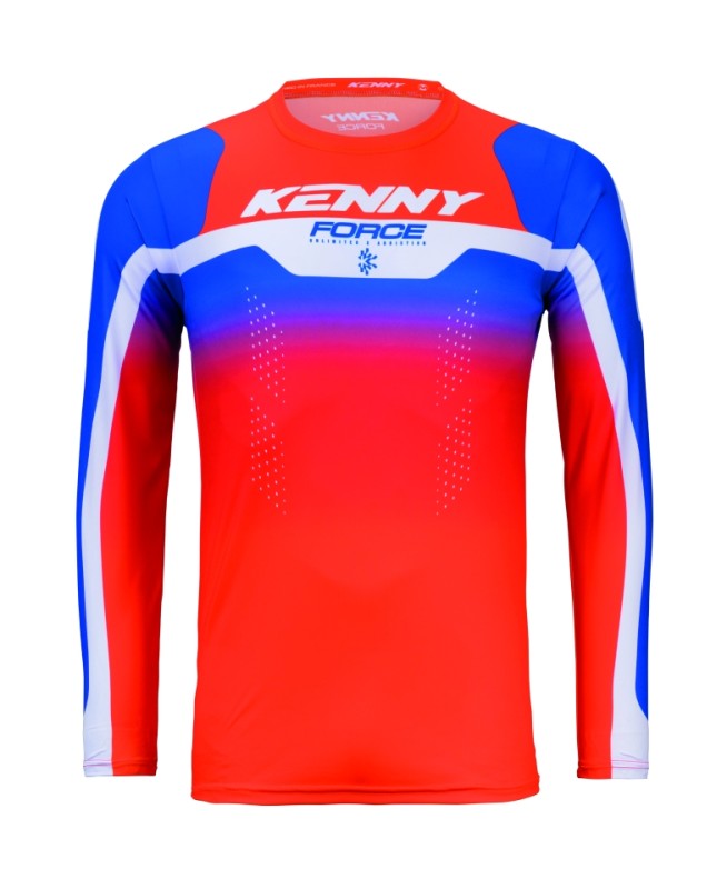 KENNY RACING KOSZULKA CROSS/ENDURO FORCE BEACH ORANGE KOLOR POMARAŃCZOWY/NIEBIESKI ROZMIAR XXL (1)