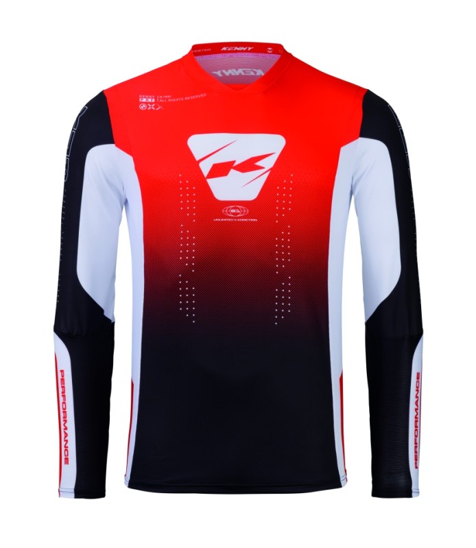 KENNY RACING KOSZULKA CROSS/ENDURO PERFORMANCE RED KOLOR CZEROWNY ROZMIAR M (1)