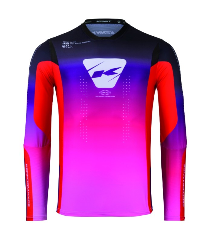 KENNY RACING KOSZULKA CROSS/ENDURO PERFORMANCE KID/JUNIOR/DZECIĘCE PURPLE KOLOR FIOLETOWY ROZMIAR XXS (7/9 LAT) (1)