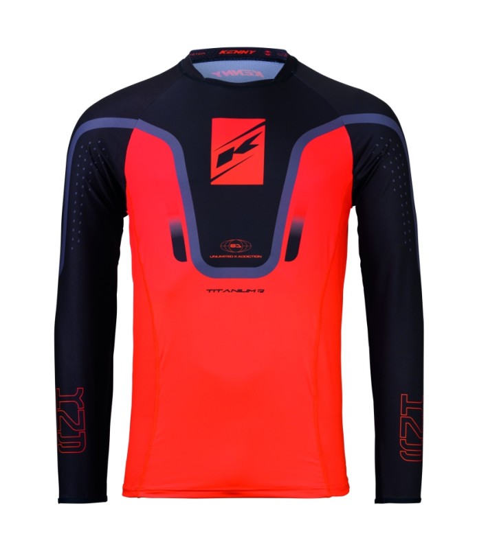 KENNY RACING KOSZULKA CROSS/ENDURO TITANIUM GRADIENT ORANGE KOLOR POMARAŃCZOWY ROZMIAR L (1)