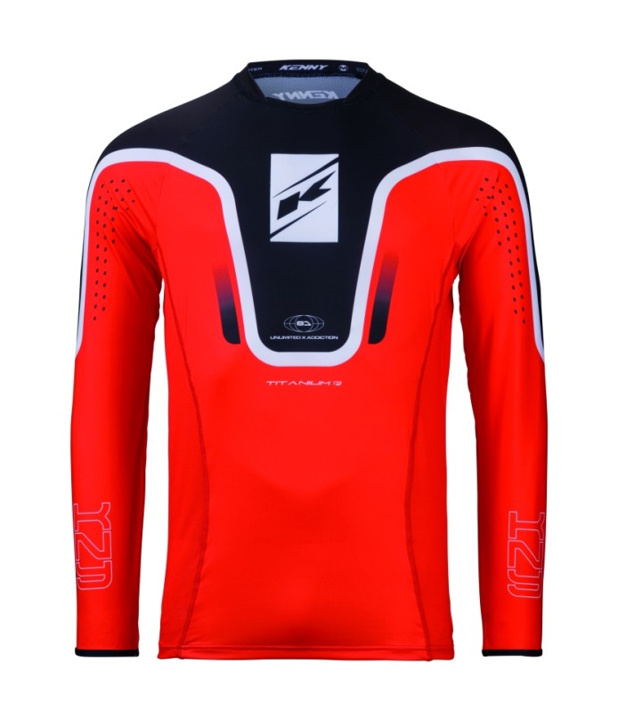 KENNY RACING KOSZULKA CROSS/ENDURO TITANIUM RED KOLOR CZERWONY ROZMIAR XXL (1)