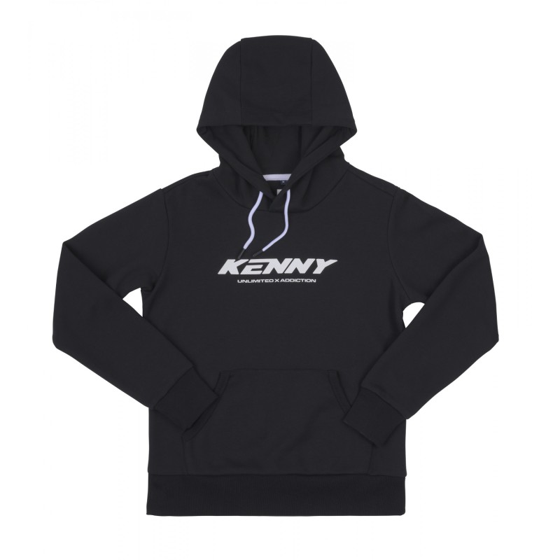 KENNY RACING BLUZA Z KAPTUREM DAMSKA CORE BLACK KOLOR CZARNY ROZMIAR M (1)