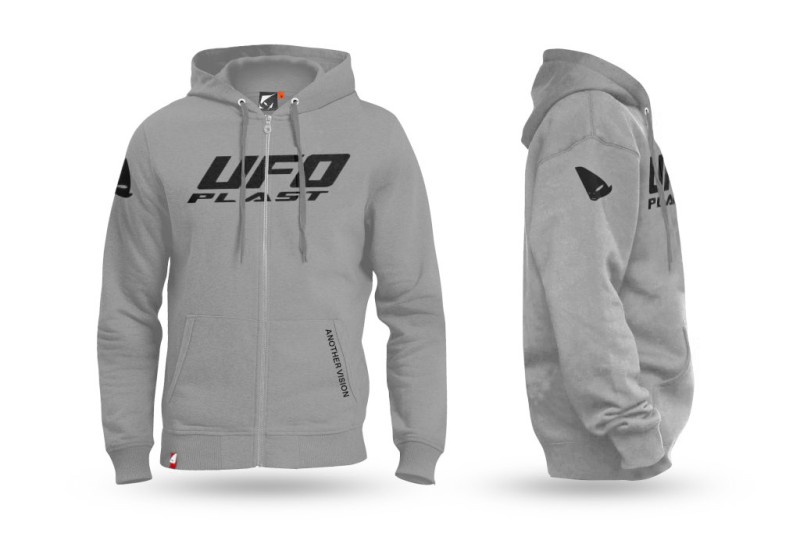 UFO BLUZA Z KAPTUREM KOLOR SZARY ROZMIAR M 100% BAWEŁNY - KOLEKCJA 2024 (2)