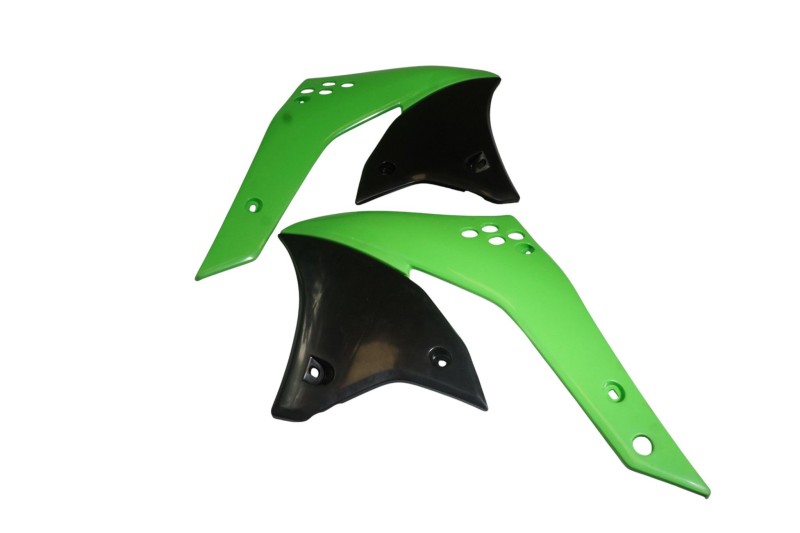 UFO OSŁONY CHŁODNICY KAWASAKI KX 85 '98-'13 KOLOR CZARNY/ZIELONY (1)