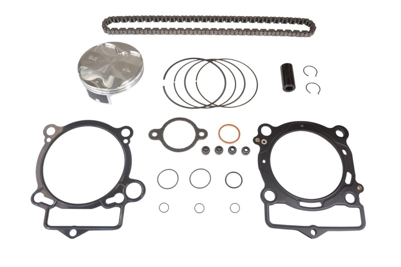 VERTEX 2025/02 ZESTAW NAPRAWCZY GÓRY SILNIKA KTM EXC-F 350 (EXCF350) '24-'25, SX-F 350 (SXF350) '23-'25, HUSQVARNA FE 350 '24-'25, FC 350 '23-'25, GAS GAS EC 350 F '24-'25 (STD. 89.96MM) (TŁOK, USZCZELKI TOP-END, ŁAŃCUSZEK ROZRZĄDU) (1)