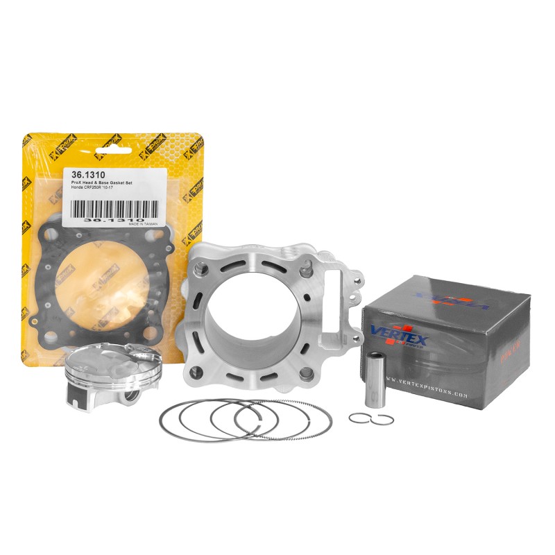 PROMX CYLINDER KOMPLETNY (CYLINDER + TŁOK VERTEX + USZCZELKI TOP-END PROX) HONDA CRF 250 R '14-'15 STANDARD 76,80 MM (1)